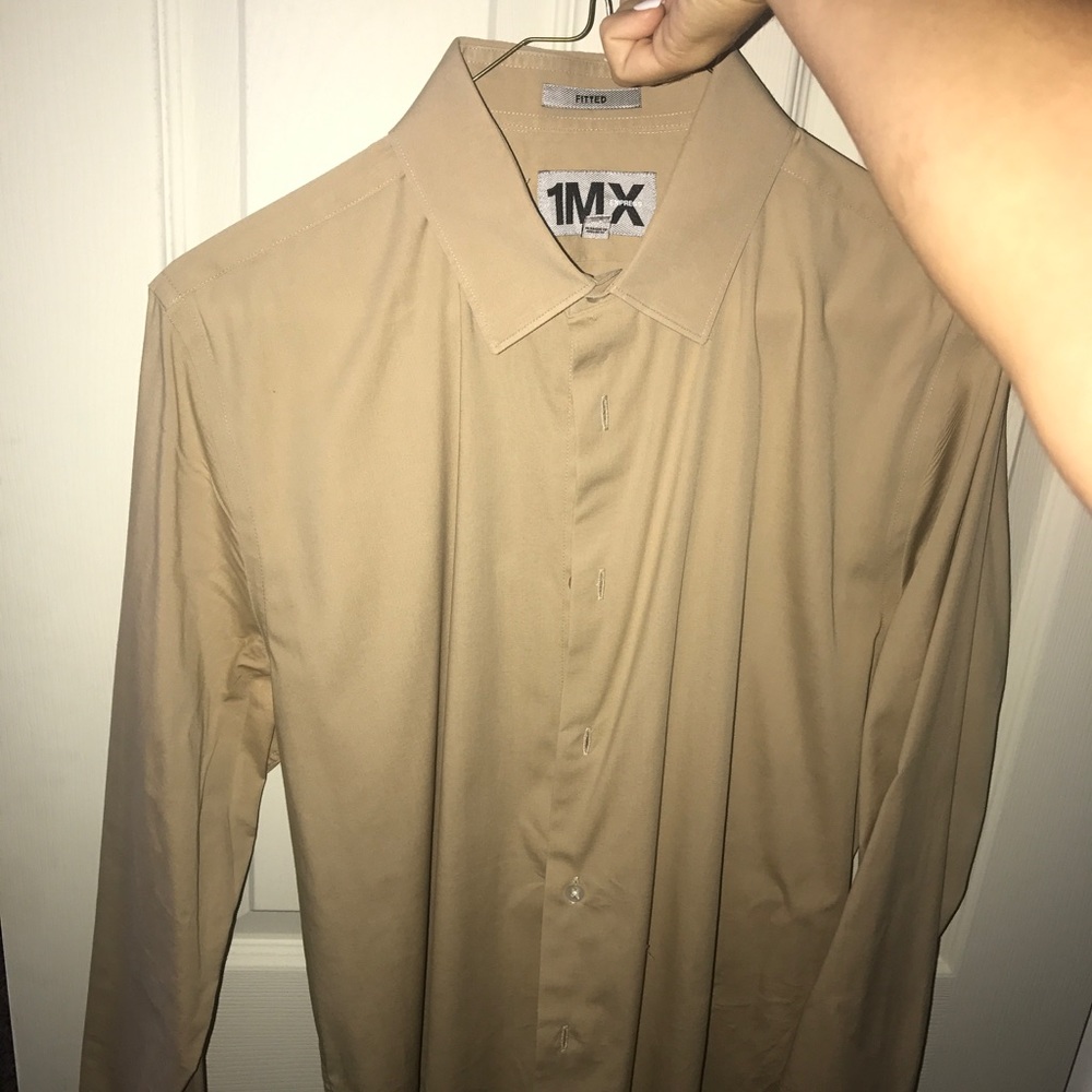 Tan EXPRESS Dress Shirt